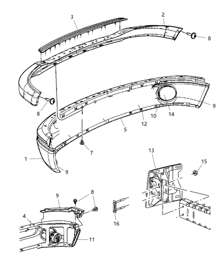 2010 Dodge Ram 4500 Air Dam Diagram for 55277324AC