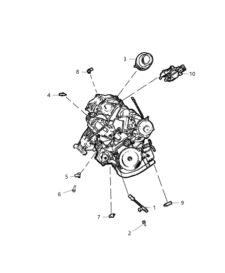 2011 Jeep Wrangler Bolt-HEXAGON Head Diagram for 6102428AA