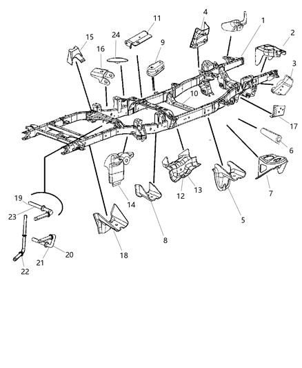 2013 Ram 3500 Frame-Chassis Diagram for 68142646AC