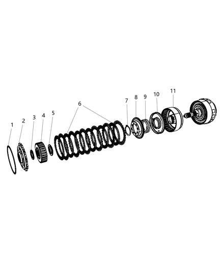 2015 Dodge Journey Gear Train - Underdrive Compounder Diagram 1