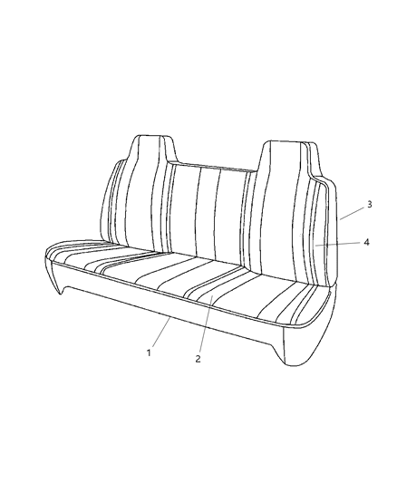 2002 Dodge Ram 3500 Cover Seat Back Diagram for SQ211C3AA