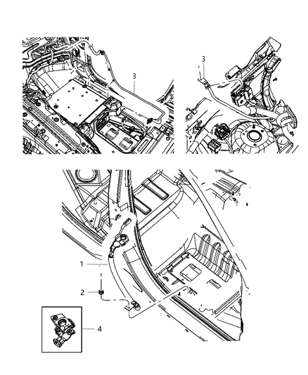2012 Jeep Grand Cherokee Battery Positive Wiring Diagram for 68039567AJ