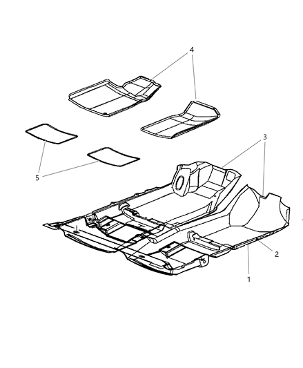 2003 Chrysler 300M Carpet & Floor Mats Diagram