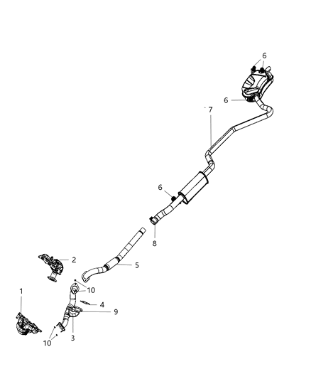 2011 Dodge Journey Exhaust System Diagram 3