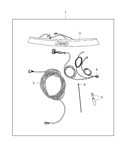 2012 Jeep Grand Cherokee Camera Kit, Back Up Diagram