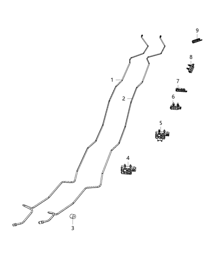 2020 Ram 5500 Brake Tubes And Hoses, Body Diagram 1