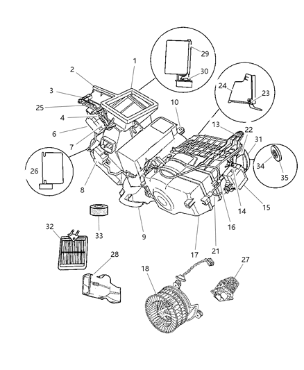 1997 Chrysler Concorde Heater Unit Diagram