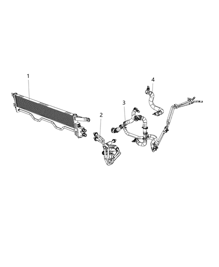 2019 Chrysler Pacifica Automatic Transmission Oil Cooler Diagram for 68217322AA