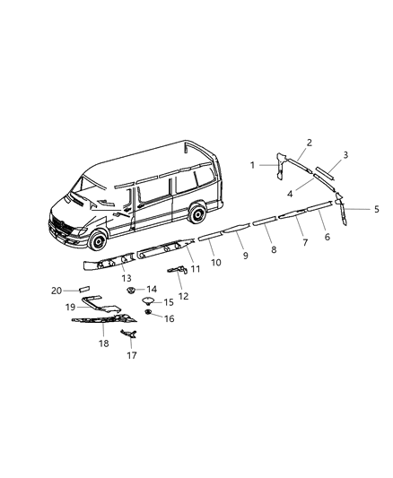 2007 Dodge Sprinter 2500 Cable Cover & Ducts Diagram