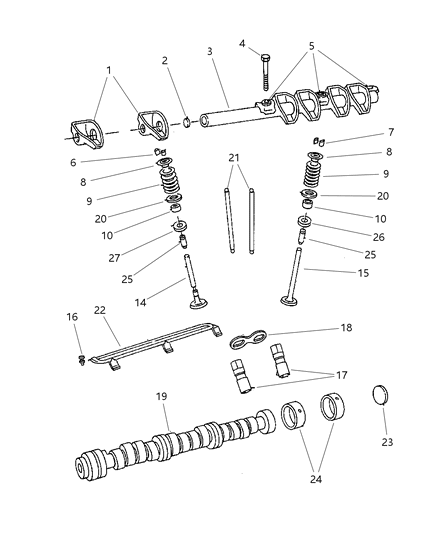 1999 Dodge Grand Caravan Camshaft & Valves Diagram 3