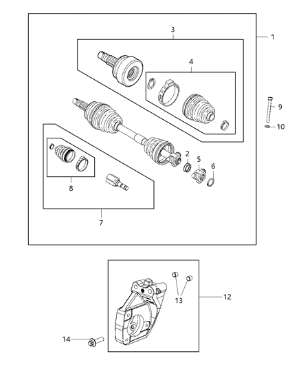 2019 Jeep Renegade Shaft, Axle Diagram 6