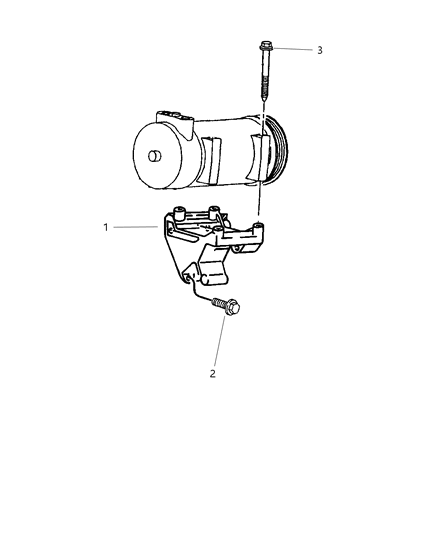 2002 Dodge Dakota Mounting - Compressor Diagram 1