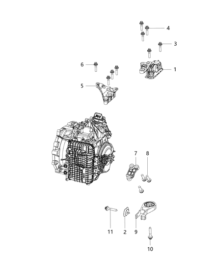 2017 Ram ProMaster City DAMPER-Engine Mount Diagram for 68297795AA