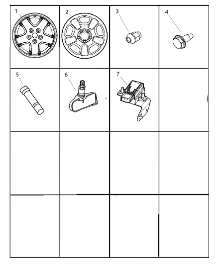 2006 Jeep Liberty Wheel Aluminum Diagram for 5HW90PAKAB