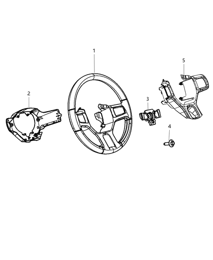 2012 Ram 2500 Cover-Steering Wheel Back Diagram for 1YH75XDVAB