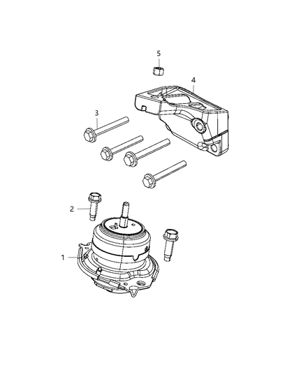 2013 Chrysler 300 Engine Mounting Left Side Diagram 1