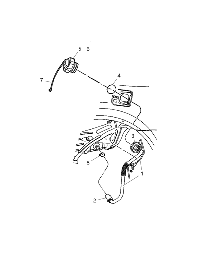 2006 Dodge Charger Hose-Fuel Filler Tube Diagram for 4578196AD