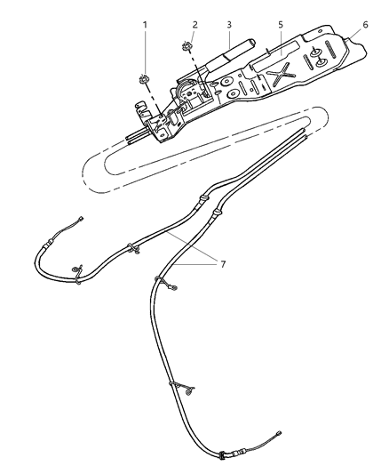 2004 Jeep Liberty Bracket-Parking Brake Diagram for 52128712AC