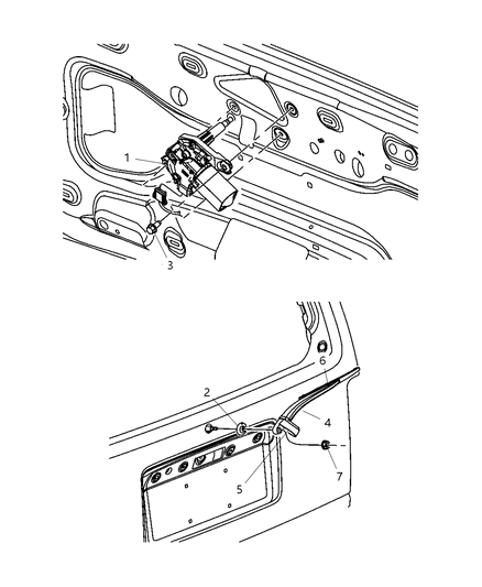 2010 Dodge Nitro Arm-LIFTGATE WIPER Diagram for 68057729AA