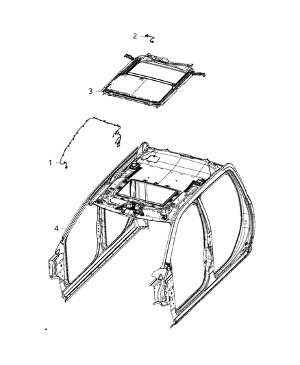 2019 Ram 1500 Classic Wiring, Header & Sunroof Diagram