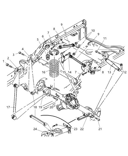 2009 Dodge Durango ABSORBER-Suspension Diagram for 68001120AB