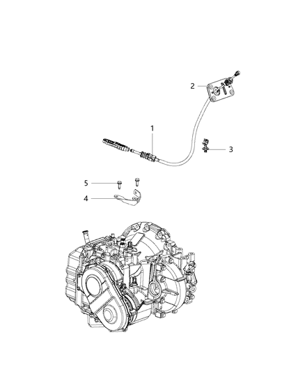2020 Ram ProMaster 2500 Gearshift Lever, Cable And Bracket Diagram