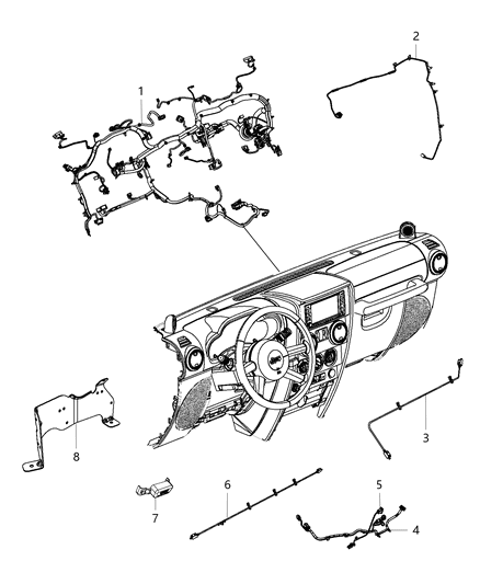 2015 Jeep Wrangler Wiring - Instrument Panel Diagram