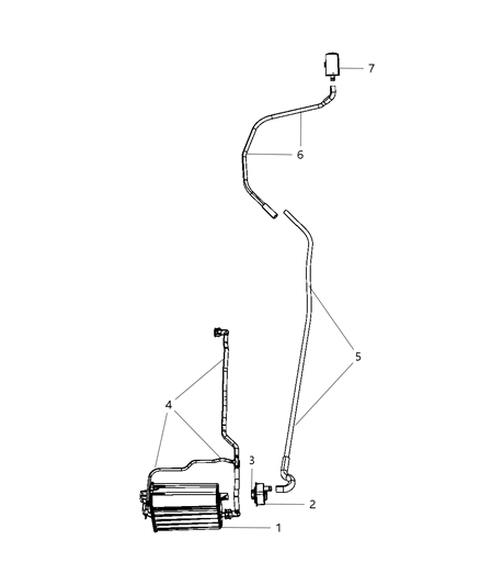 2007 Chrysler Aspen Vacuum Canister & Leak Detection Pump Diagram