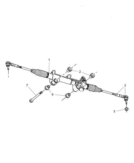 2007 Dodge Ram 1500 Pickup Power Steering Rack And Pinion Gap Diagram for 55366383AE