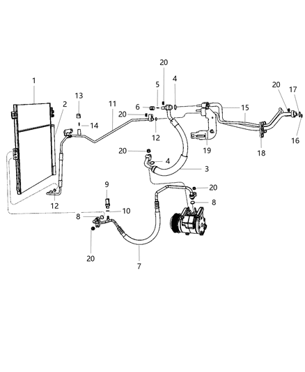 2018 Jeep Grand Cherokee A/C Plumbing Diagram 3