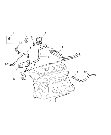 2008 Chrysler Crossfire Clamp-Hose Diagram for 5080152AA