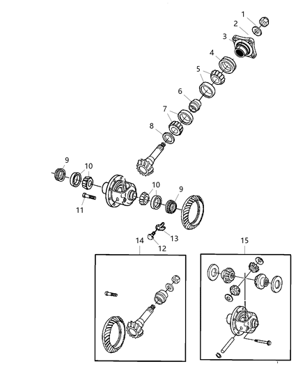 2015 Ram 3500 Pickup Differential Assembly Diagram 2