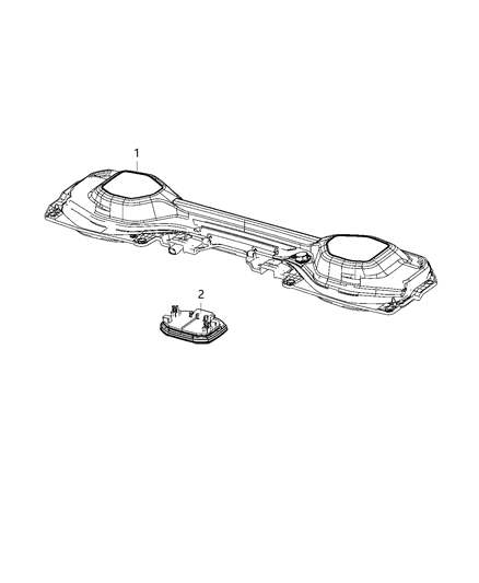 2020 Jeep Gladiator Lamps, Interior Diagram 1