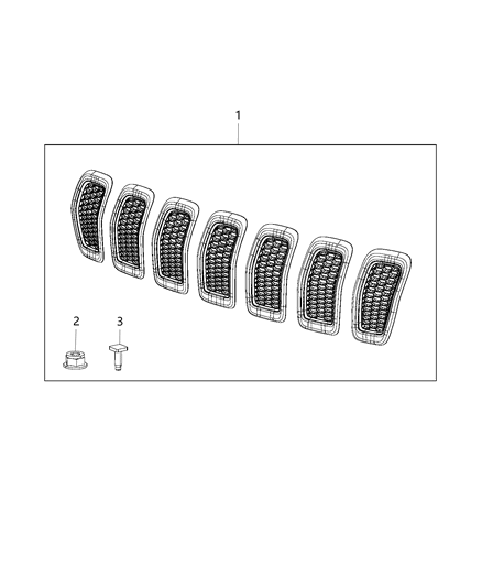 2021 Jeep Cherokee Grille-Radiator Diagram for 6AZ88DX8AB