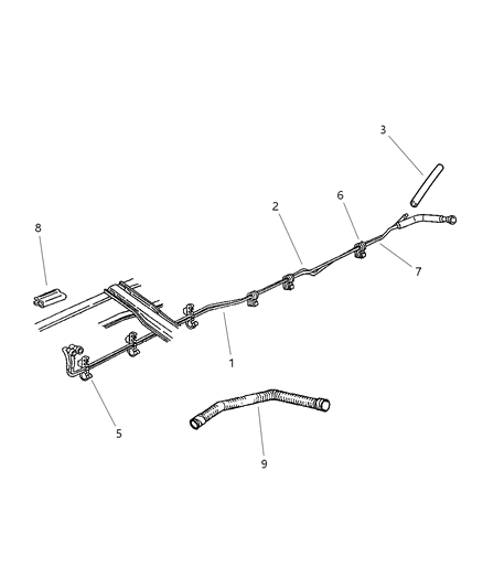 1997 Dodge Ram 3500 Tube-Fuel Supply Diagram for 52127605AB