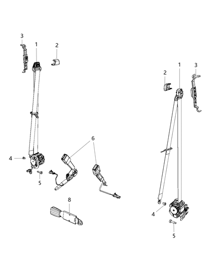 2016 Jeep Wrangler Front Seat Belt Diagram