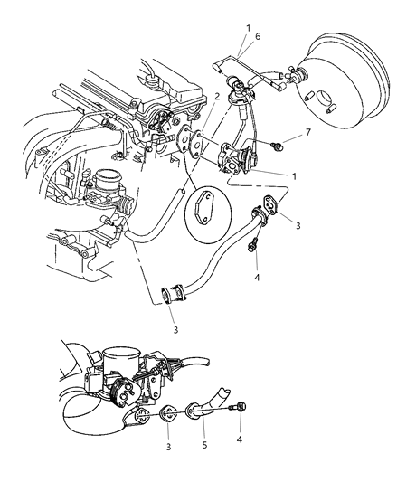 1998 Chrysler Cirrus EGR System Diagram 2