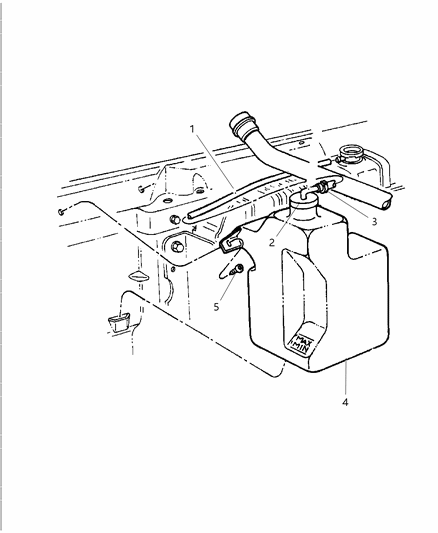 2000 Dodge Ram Van Bottle-COOLANT Reserve Diagram for 52028726AA