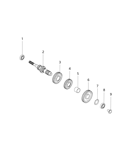 2016 Ram ProMaster 1500 Main Shaft Assembly Diagram