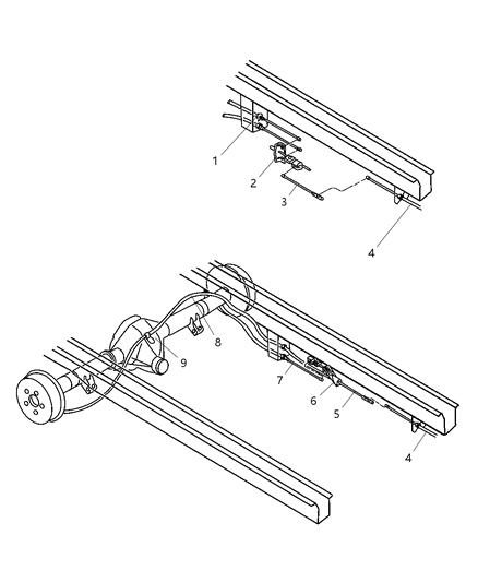 2003 Dodge Ram Van Cable-Parking Brake Diagram for 52010439AA