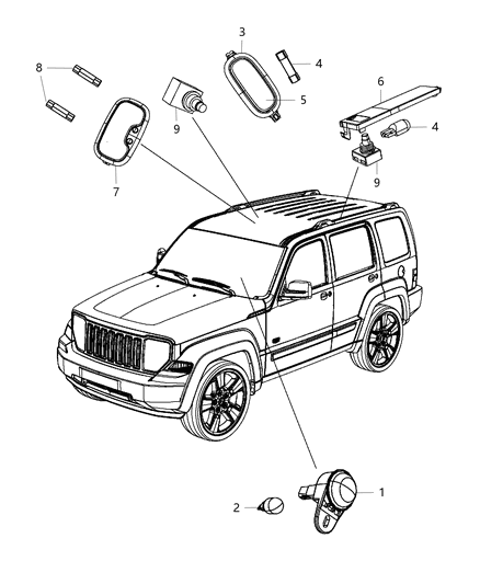 2012 Jeep Liberty Lamps Interior Diagram