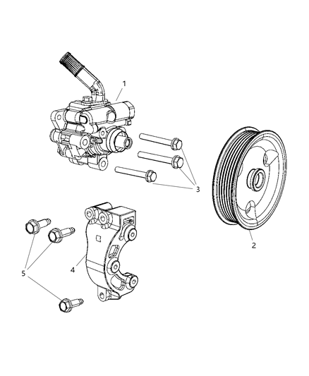 2011 Jeep Grand Cherokee Power Steering Pump Diagram for 68068640AB