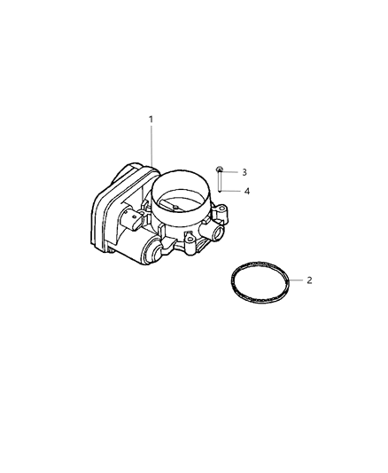 2008 Chrysler Pacifica Throttle Body & Related Diagram