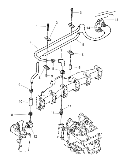 1998 Dodge Ram 2500 Plumbing - Heater Diagram 3