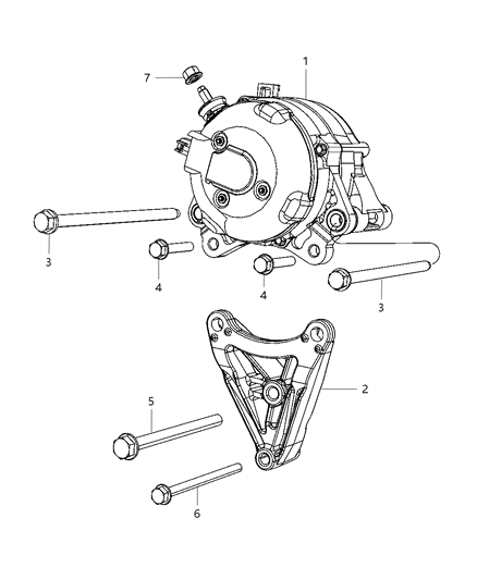 2012 Jeep Wrangler ALTERNATO-Engine Diagram for 56029597AA