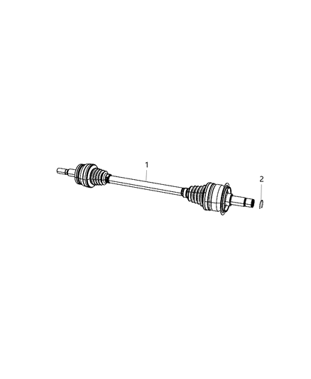 2009 Dodge Charger Axle Half Shaft Diagram for 5180493AB