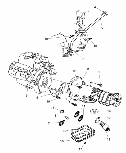 2000 Dodge Durango Case & Related Parts Diagram 2