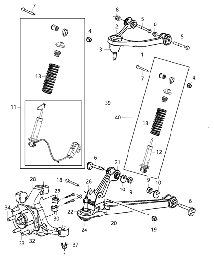 2015 Dodge Viper Front Steering Knuckle Diagram for 5290030AF