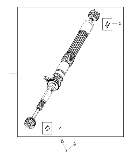 2020 Jeep Gladiator Drive Shaft, Rear Diagram