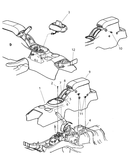 2004 Dodge Stratus Console Floor Diagram